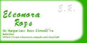 eleonora rozs business card